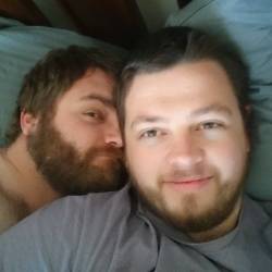 sydneycub:  Morning cuddles :D  #cuddles #beard #bear #cub #morning #happy 