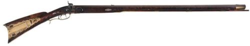 Long rifle crafted by Jacob/John Lauck late 18th or early 19th century. Originally from the Lancaste