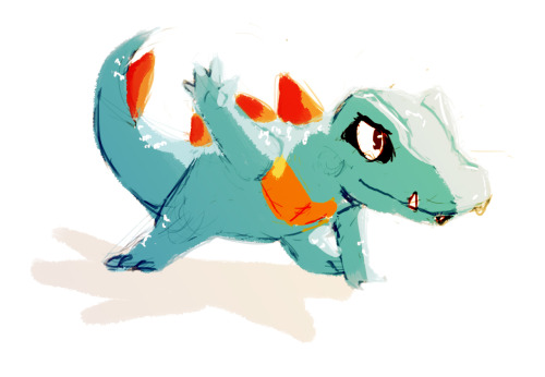 epicheatherart:Pokeddexy Entry26. Favorite Starter: TotodileFun fact about me, Pokemon Gold was my f