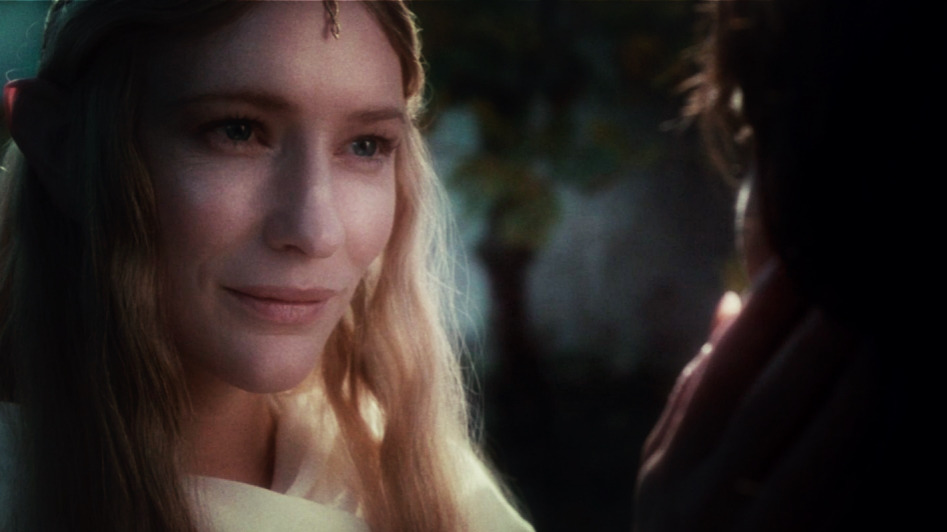 l-o-t-r:  Elrond: “Ónen i-Estel Edain.” (I give hope to Men). Aragorn: “Ú-chebin