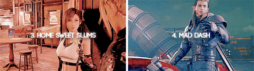 lockescoles:ff7r appreciation week // @ffseven​↳ day 6: independent - free day: on gif per chapter