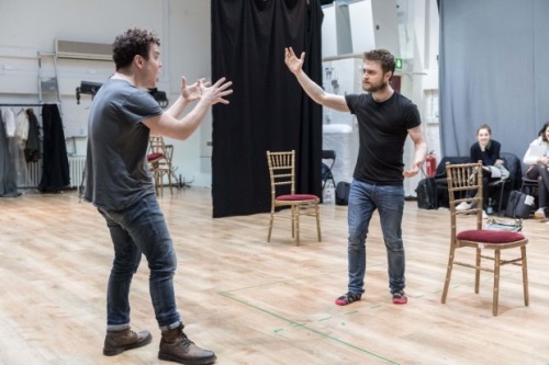 Take a first look at Daniel Radcliffe and Joshua McGuire in rehearsals for Rosencrantz &amp; Guilden