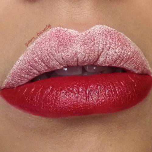 Day 7: Red of the @makeup_by_soolmoz #aprilmakeupchallenge Top lip is @jeffreestarcosmetics Drug Lor