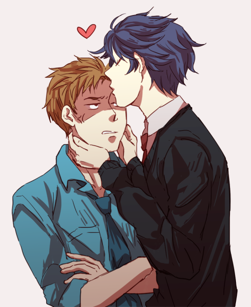 faiell: Gekkan Shoujo Nozaki-kun kiss challenge requests! This time I got forehead, hand, and back f