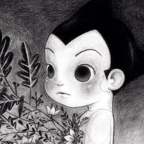 #sneakpeek of my piece for the upcoming #OsamuTezuka 70th Celebration @gallerynucleus ✨ Opening rece