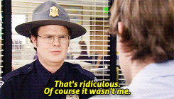 jakeperaltz:  So, yesterday Dwight found half a joint in the parking lot, which