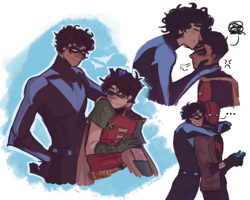 abisalli:Nightwing and his brothers :]