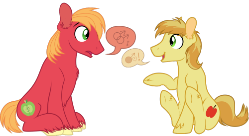 braeburn-corner:  writtenwaiver:  cottonsulk:  “Boy Talk”~ Small silly collab between me and Patience~ He wanted a short little dialogue or story, nothing special~ Read More  Aaaaah! <3  CUTE!  D'aww! <33