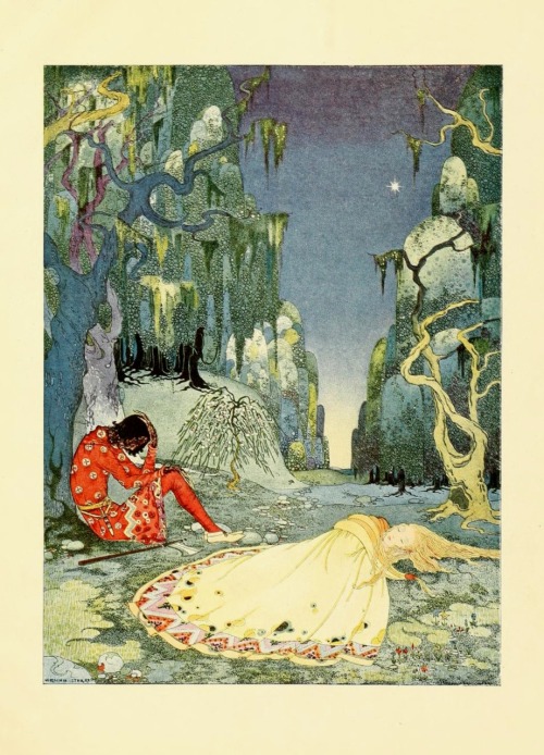 oldchildrensbooks:Violette consented willingly to pass the night in the forest. In the first place, 