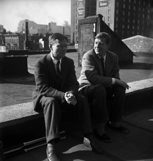 Christopher Isherwood and W.H. Auden, NYC, 1952