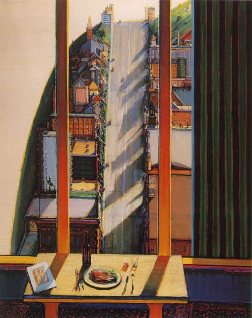 theartistsmanifesto:Apartment View by Wayne Thiebaud (ca. 1993).