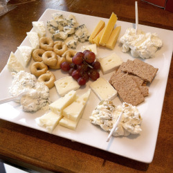 Sampling the Arethusa cheeses
