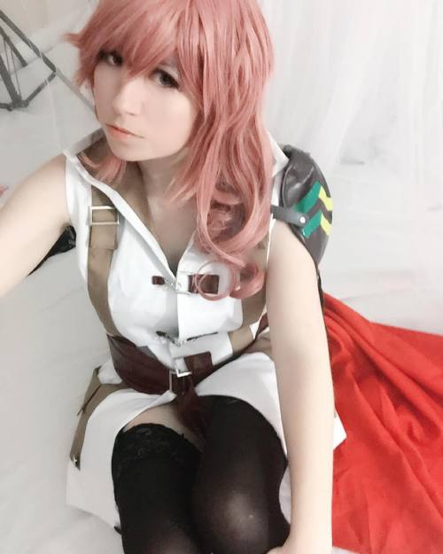bunnyqueenmodeling:  Played some in parts of my Lightning cosplay after my shoot with @foxycosplay t