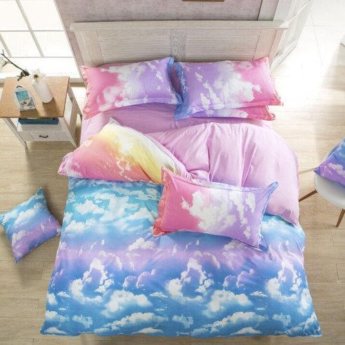 syndromestore:   Cute harajuku Clouds sheet bedding bed 4 pieces