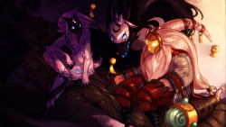 ask-the-missing-link:  ((*rises from the grave* IM NOT DEAD – but omg hey again guys! i made some kindred fanart because im such a sucker for their A++ design.. i think they’d get along well with bard! i guess the three would maybe be.. kindred spirits))