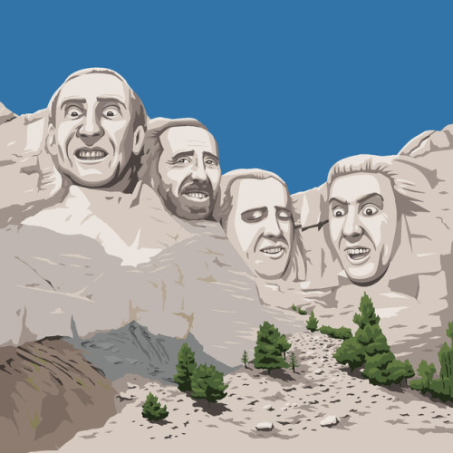Nic Cage Mount Rushmore - as requested by Nick ButlerTemporarily hunting for good five word or less 