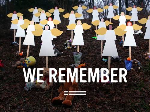 &ldquo;Two years ago, our hearts were broken when 26 beautiful lives were taken from us in the m