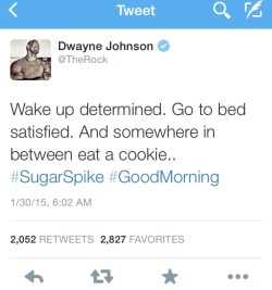 healthyishappydarling:  The Rock always keeps it real 