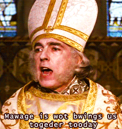 intricateorganizedchaos:  anorganizedprocrastination:  hilariousfandomurl:  aria-the-apple:  Sometimes I judge people by how much of The Princess Bride they can quote.   fun fact At my cousin’s wedding ceremony, his brother recited this to them as