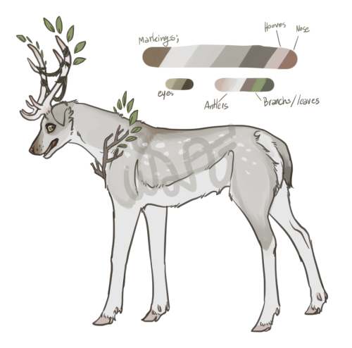 A Deer-dog design commissioned by xCANIS on Deviantart!I adore her, she is one of the best design i’