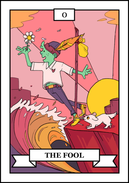 smacksart:A fresh new start! It’s the Fool, the first of the Major Arcana cards.My plan is to create