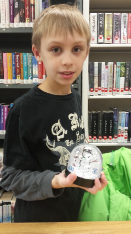 Tweens and teens crafted snow globes this morning at River Grove Public Library.