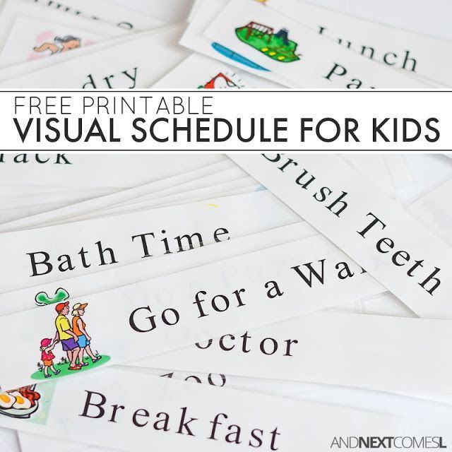 Free printable autism visual schedule for home...