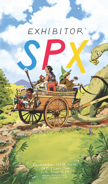 I’m going to be at SPX!! I drew the badge art for exhibitors this year, and I’ll be on a