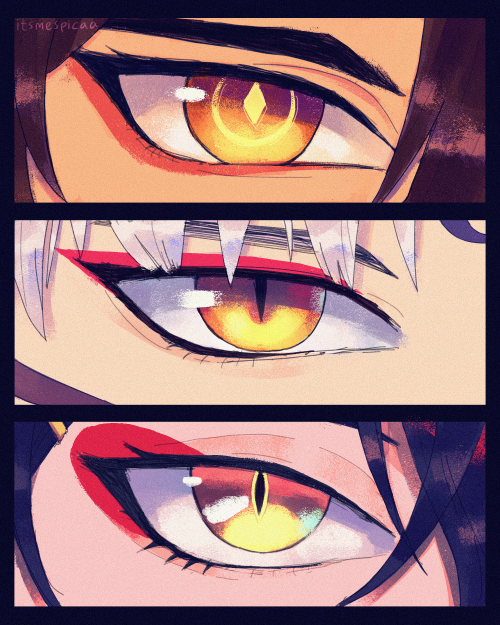 There’s just something abt golden eyes,,, ✨ (and the red/-ish eyeliner? Perfection. )