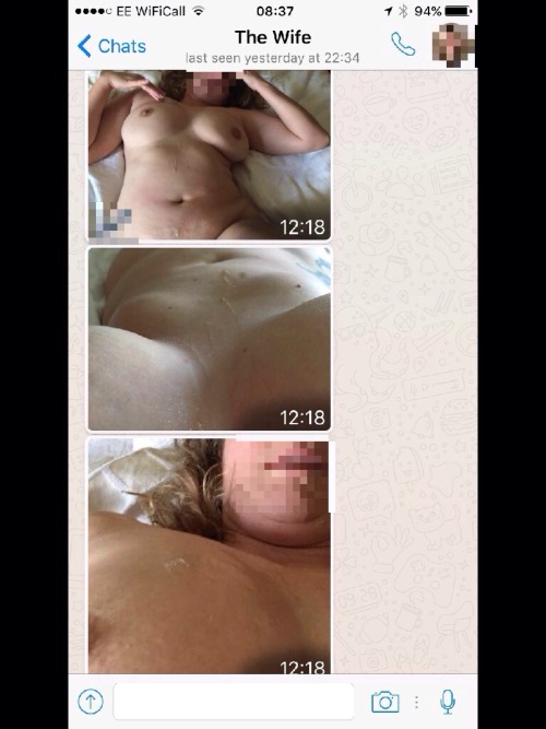 amateurslutwives383:  clackershotwife:  Whilst I was busy at work Mrs C was having fun. #cuckold #hotwife #sms #text.  He’s pleased that his wife is knowing other men sexually while he’s away. This is the life a cuck husband leads. 