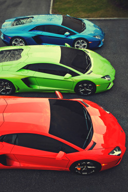 johnny-escobar:  Aventador trio 