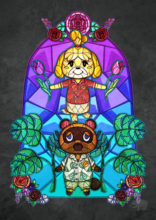 XXXVII.Stained Glass Animal Crossing FanartCharacters belong to Nintendo (CLICK) Made in krita, and 