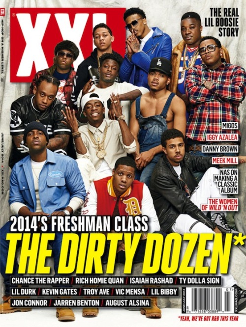 The 2014 XXL Freshmen: A Statistical Analysis The line-up for XXL magazine’s 2014 freshman issue was revealed on Monday evening, with the “dirty dozen” of rappers on the cover including Chance The Rapper, Kevin Gates, Isaiah Rashad,