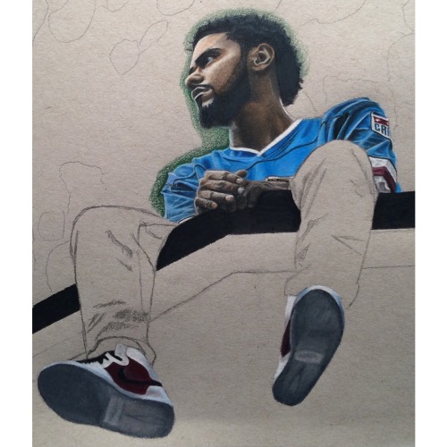 The progression of my first full color drawing. Coleworld! 2014 Forest Hills Drive - wega13art