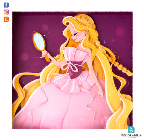 Hi Disney fans! :DThis is our new Rapunzel paper cut illustration, inspired to the Disney Designer D