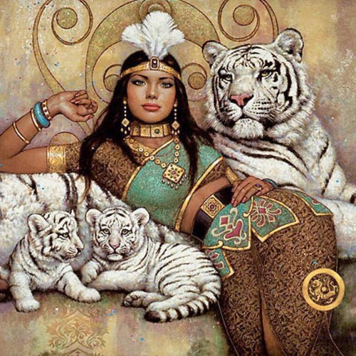 vintagegeekculture: Karl Bang’s princesses with great cats. Occasionally, to mix it up, he also did 