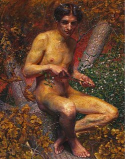 Kristian Zahrtmann (Danish, 1842-1917) - ‘Loke’, oil on canvas, 101 x 81 cm. 1912.  