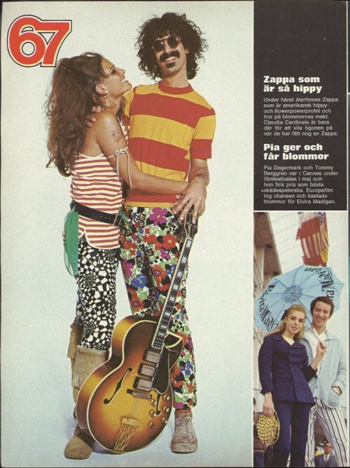 Claudia Cardinale & Frank Zappa / Se magazine (Sweden) 1967