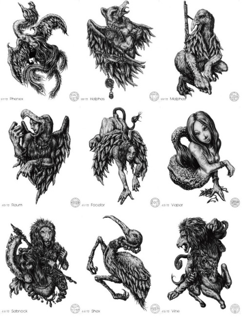 caelidra:socialpsychopathblr:The complete 72 Demons of Solomon and their seals@percyhotspurYISSSSSSS