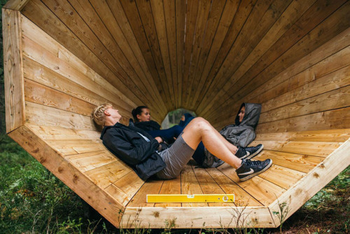 Estonian Students Built Impressive Giant Wooden Megaphones To Listen To The ForestA group of young, 