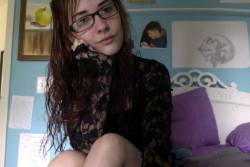 Black lace on everything. And a photo of my boyfriend when he was a tiny thing.
