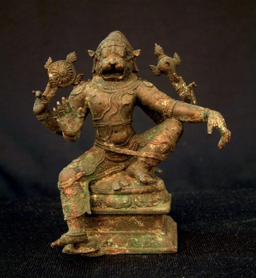 Nrisimhadeva, south india bronze.