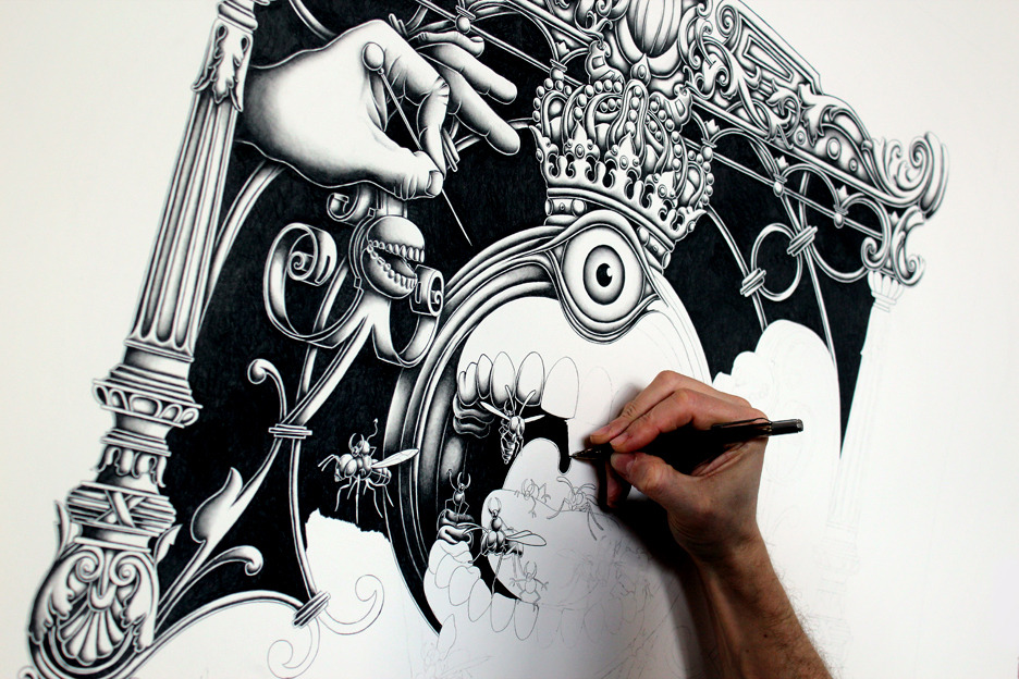 sosuperawesome:  A Triptych - The Landing 2012 - Left Panel   A Triptych - The Landing-
