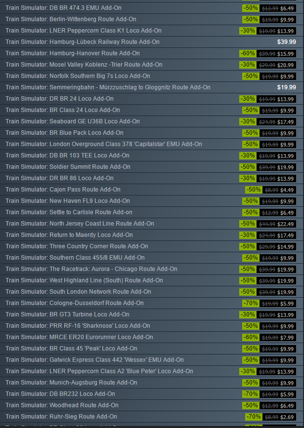 moxperidot: You can get a sweet deal on the Train Simulator 2017 DLC thanks to black