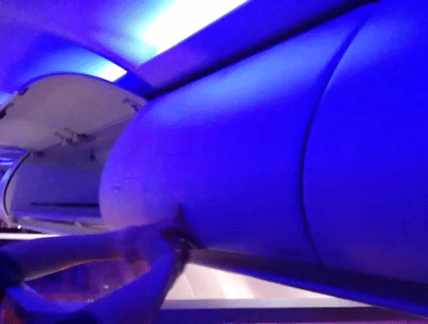 When your hidin in the overhead bin and wanna confront someone talkin shit.