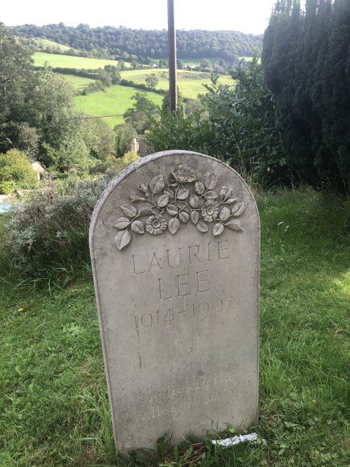 Laurie Lee’s grave in Slad. He wrote Cider with Rosie.&gt; Photo: John Milbank.