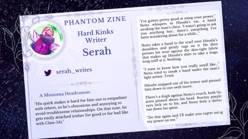 We’re hype to have @serah_writes serving up something delicious for our Hard Kinks zine!!