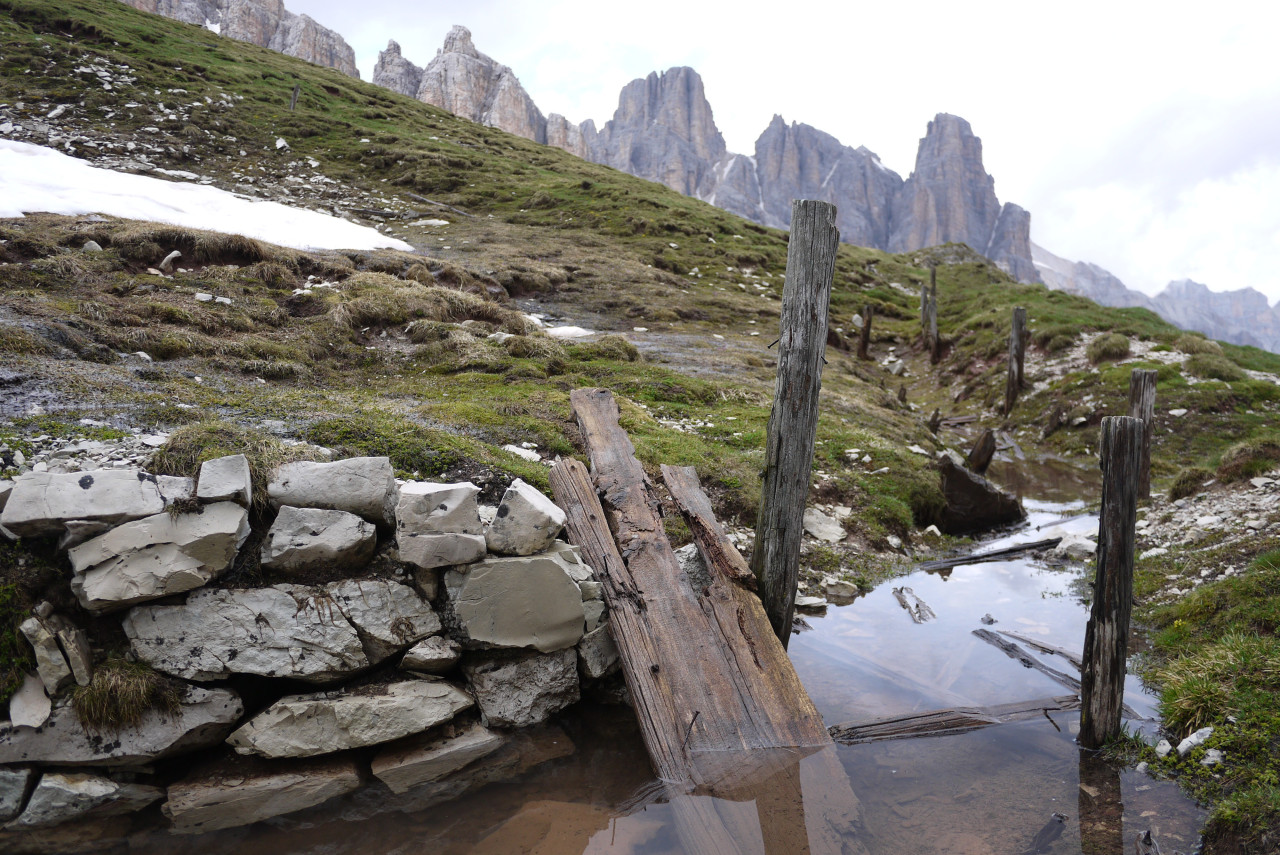 abandonedimages:  Abandoned WWI trench at 2522m altitude in Lagazuoi, the Dolomites,