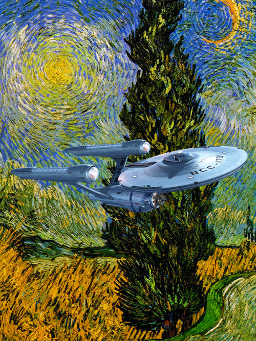 ensignspace:STAR TREK + VAN GOGH’S PAINTINGS↳  [Kirk] / [Spock] / [Mccoy] / [Sulu]  / [Uhura] / [Che