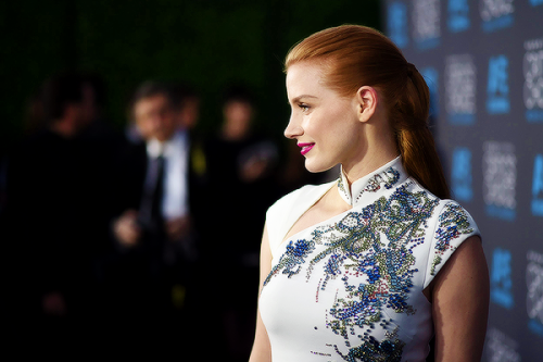 :  “Awards are a reflection of the lack of diversity in the arts, but the core of the issue lies with those making films. We need a variety of stories to represent everyone in our community. My speech: [x]” #speakup - Jessica Chastain 